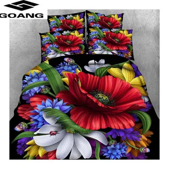 GOANG спално бельо спално бельо и завивки, комплекти twin чаршаф 240/220 king queen одеяло комплекти легла домашен текстил цвете бельо