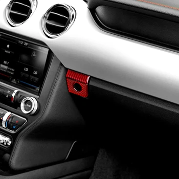 Кутия за съхранение на панели от въглеродни влакна стикер на кутията арматурното табло в интериора на колата, приложими за Ford Mustang-2019