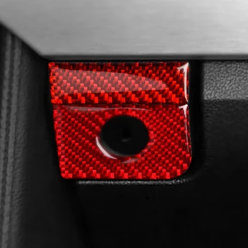 Кутия за съхранение на панели от въглеродни влакна стикер на кутията арматурното табло в интериора на колата, приложими за Ford Mustang-2019