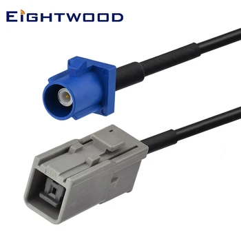 Eightwood GPS Antenna Extension Cable Fakra Male C to ЧАСА GT5-1S Female Grey Pigtail Кабел RG174 за автомобилни GPS навигация
