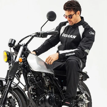 Духан Мотоциклетът яке мъжете мотокрос костюми яке и панталон Мото яке предпазни средства броня мотоциклет езда облекло якета