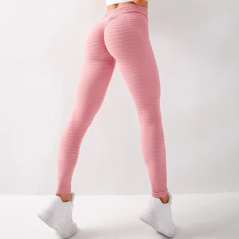 Жените Плътен Цвят Йога Гамаши, Панталони С Висока Талия Безпроблемно Високи Еластични Спортни Панталони Фитнес Зала Работи Йога Панталони