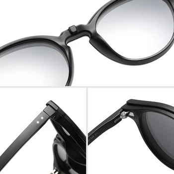 През Цялата Ретро Оптични Очила Рамка Мъжете Късогледство Рецепта Слънчеви Очила Рамка Жени Реколта Поляризирани Магнит Клип На Слънчеви Очила
