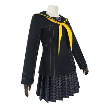 Аниме persona 4 cosplay костюми Kujikawa Rise uniform топ / пола / папийонка училищна форма на рокля, костюм за жените