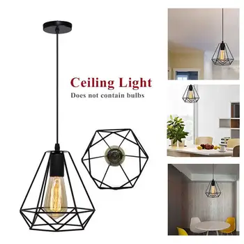 LED Down Light E27 тавана лампа кухня ретро квадратна подвесная лампа за пътека спалня тавана лампа Home Decor