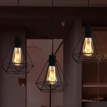LED Down Light E27 тавана лампа кухня ретро квадратна подвесная лампа за пътека спалня тавана лампа Home Decor