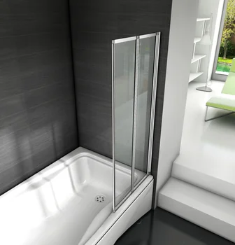 Сгъваеми екрани Biombo bath screens Glass 4mm matte Grey-2 сгъваеми cristale 90x140cm