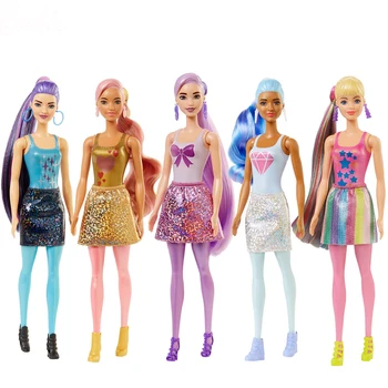 Оригиналните кукли барби цвят разкрие сляпо скоростна кукла аксесоари изненада мода момиче играчки САМ Playset детски играчки, промяна на цвета