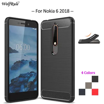 За Nokia 6.1 Case Мека Силиконова Здрава Четка Броня Телефон Case За Nokia 6.1 2018 Cover За Nokia 6 2018 Fitted Cases 5.5