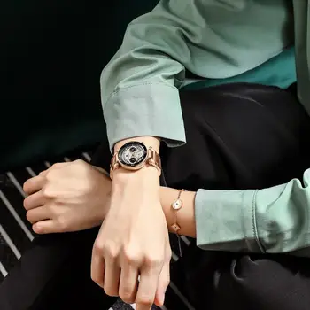 Награда военна спортна мода дамски часовници високо качество на Бизнес Офис Дама кварцов часовник от неръждаема стомана
