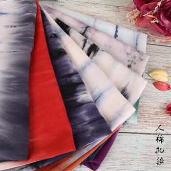 Нов двуцветен вратовръзка оцветен плат национален стил облекла фон завеса изпълнение на облекло памучен плат