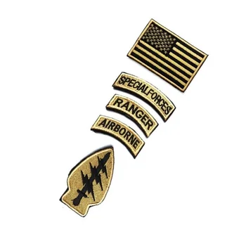 5 бр. компл специалните армейски бродерия кръпка флаг на САЩ Рейнджър раздел военна емблемата на тъканната чанти тактически петна