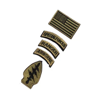 5 бр. компл специалните армейски бродерия кръпка флаг на САЩ Рейнджър раздел военна емблемата на тъканната чанти тактически петна