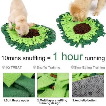 Pet Dog Snuffle Mat Пет Snuffing Training Blanket Подвижни Флисовые Подложки Подложка За Кучета Облекчаване На Стреса Nosework Puzzle Toy Пет Nose Pad