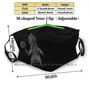 Dk Cartoon Custom Design For Child Adult Mask Anti Dust Filter Print Washable Face Mask Death Korps Guardsman Grimdark