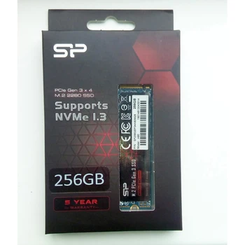 SSD Silicon Power A80 SP256GBP34A80M28 SSD, M. 2, 256GB, PCI-Ex4, четеш: 3400 MB / s, Запис: 3000 MB / сек, ТСХ, 3D NAND, NVMe, TRIM, NCQ, ECC