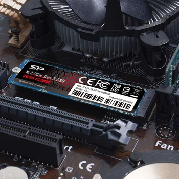 SSD Silicon Power A80 SP256GBP34A80M28 SSD, M. 2, 256GB, PCI-Ex4, четеш: 3400 MB / s, Запис: 3000 MB / сек, ТСХ, 3D NAND, NVMe, TRIM, NCQ, ECC