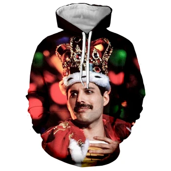 Rock Queen Band Freddie Mercury 3D Print яке Мъже/Жени от хип - хоп, пуловери hoody градинска Пролет hoody Мъжки дрехи