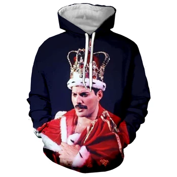 Rock Queen Band Freddie Mercury 3D Print яке Мъже/Жени от хип - хоп, пуловери hoody градинска Пролет hoody Мъжки дрехи
