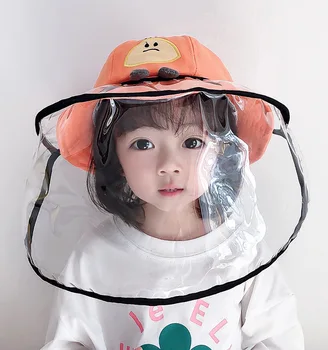 Децата кофа шапка бебе защитен анфас устата щит капак, Маска, шапка, анти плюене капе слюнка прахоустойчив с двойно предназначение солнцезащитная шапка на кутията