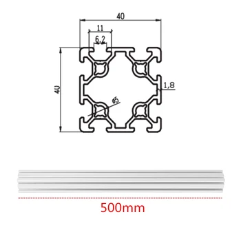 DANIU 500mm Length 4040 Double T-Slot Aluminum Profiles екструдиране рамка на базата на 2020 г. за лазери, плазмени 3D-принтер с ЦПУ