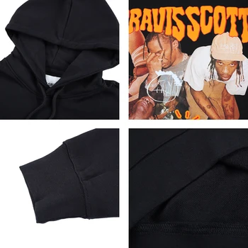 Мъжки hoody с качулка SCOTT TRAVIS Print Hip Hop Hooded свободен пуловер Блузи, блузи