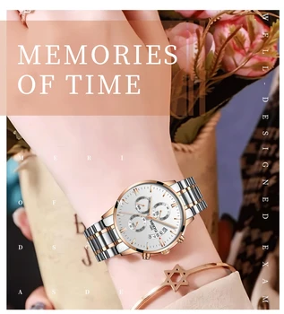 NIBOSI 2020 нови дамски часовници от Топ луксозна марка дата часовник кварцов хронограф дата дамски часовници подарък дамски часовник Relogio Feminino