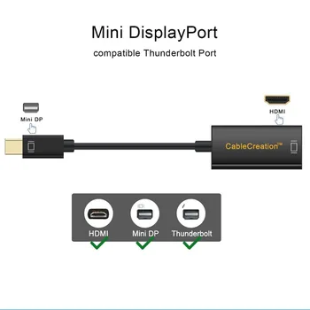 Active Mini Displayport to HDMI Adapter Mini DP (Thunderbolt Port 2) to HDMI AV HDTV между мъжете и жените адаптер