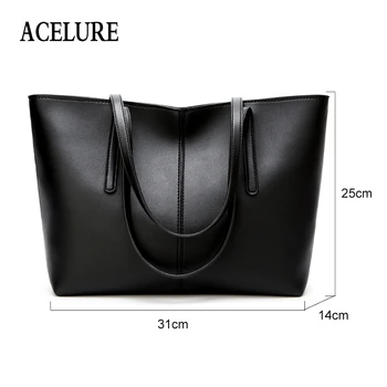 ACELURE мека изкуствена кожена чанта през рамо за жени Solid High-Capacity Casual Всички дамски универсална чанта през рамо дамски чанта