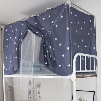 Студентско общежитие оцветяване легло завеса mosquito net легло завеса интегриран горния магазин долната женска спалня с двойно предназначение завеси