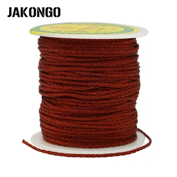 JAKONGO 1.5 мм кръгли плетени найлонови въжета за струнна въже за бижута във струни за гривни и гердани