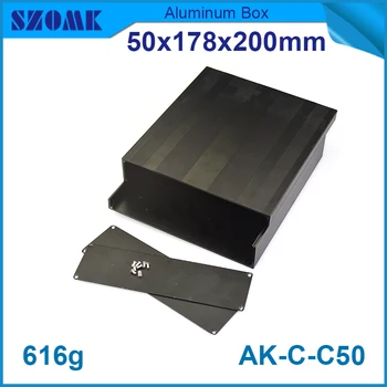 1 парче черен цвят алуминий анодирующий свързващ корпуса корпус за електроника пластмасов проект кутия 150 мм