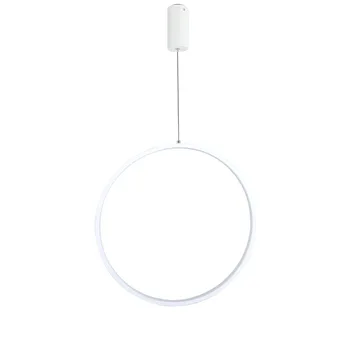 Кръг през цялата окачена лампа виси пръстен, висящ лампа модерен вертикален пръстен Droplight за стълби лоби обикновена лампа