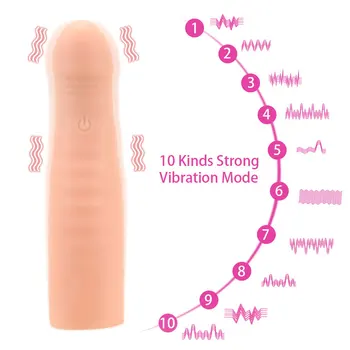 OLO Electric реалистичен Пенис вибратор вибратор забавяне на еякулацията вибриращ петел ръкав на секс играчки за мъже за многократна употреба пенис enlarger