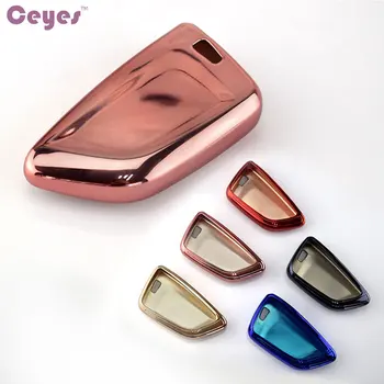 Ceyes Car-Styling Key Protection Cover Case For BMW 3 4 Buttons Smart Key Series X1 X5 X6 Car Cover Soft TPU Blade Accessorise