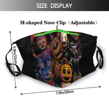 Бони устата маска за лице FNAF 2 аниматроники маска за лице с 2 филтри за възрастен полиестер добра маска