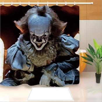 Stephen King ' s It 3D Print Horror Movie Joker завеса за душ полиестерен плат завеса за баня от водоустойчив кука завеса за баня 01