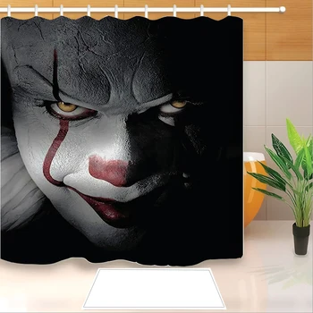 Stephen King ' s It 3D Print Horror Movie Joker завеса за душ полиестерен плат завеса за баня от водоустойчив кука завеса за баня 01