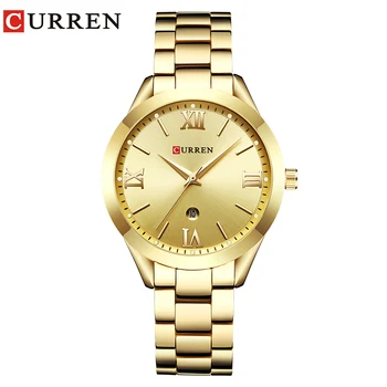 CURREN ръчни часовници за жени луксозни розови златни дамски часовник Кварцов дамски часовник Fashion Women Female Hour New Relogio Feminino