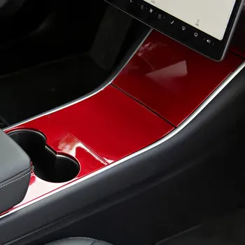 Поставка за чаши централна конзола панел ABS капак завърши за Tesla Model 3 Y Carbon Fiber автомобилни аксесоари кутия за съхранение на лентата карта на покритие