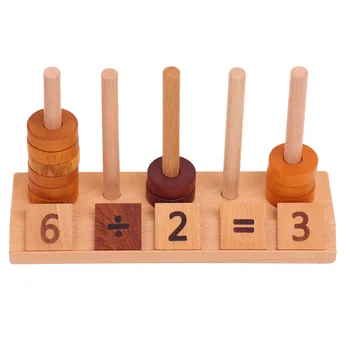 Децата Дървени Монтесори Играчки На Децата Математически Играчки За Броене На Играчки Брой На Блокове Форма Сортировач Номер Началото На Обучението Инструмент За Детски Подаръци