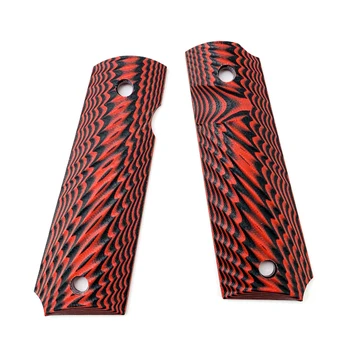 2Pieces Tactics 1911 Grips Red G10 Handle Grips Patch Custom Grips CNC Handle Grips аксесоари