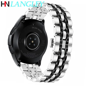 20 mm 22мм каишка за часовник от неръждаема стомана Samsung Galaxy Watch 42мм 46мм Active2 Gear S2 S3 метална каишка за Huawei Watch Gt2