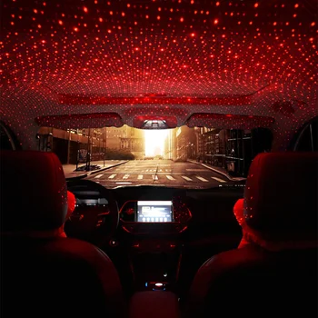 Интериорът на автомобила led светлина въртящи автомобил Проекционная лампа на звездното небе гласово управление на околната среда лека нощ Декоративни лампи автоаксесоари