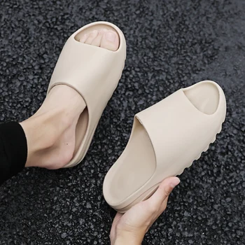 ВЭХ пързалки мъжете 2020 мода лято гумени чехли за мъже меки външни мъжки чехли, плажни обувки с отворени пръсти сандали жени
