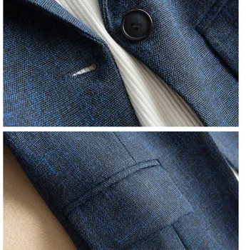 Дамски зимни палта 2021 копчета за палто с дълъг ръкав джобове Blazer Feminino плюс размер 3xl синьо, розово сиво мода Дамски палта