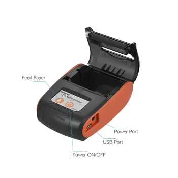 GOOJPRT PT-210 portable термопринтер ръчно 58 мм Квитанционный принтер за магазини ресторанти, фабрики, логистични US Plug