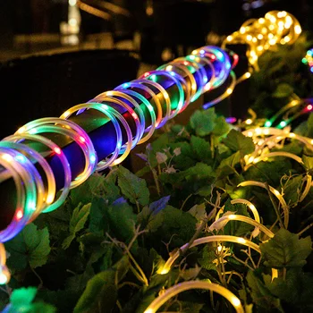 7/12M LED Solar Light String Outdoor Waterproof Garden Фея Светлини Christmas Wedding Holiday Solar Lamp Decoration