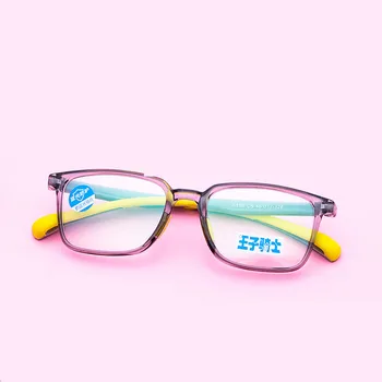 Anti Blue TR90 Plastic Titanium Kids Frame Eyeglasses детски Силиконови очила рамки гумена котката е любимец на безопасно Небьющееся близорукое