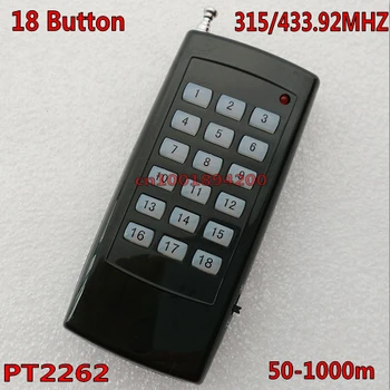 Предавател за дистанционно управление на канала, 18 CH 18 ключ PT2262 RF пита TX безжичен 315/433. 92 MHZ с захранването дистанционно покриване на батерията